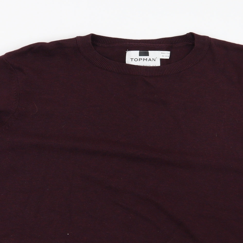 Topman Mens Red   Pullover Jumper Size M