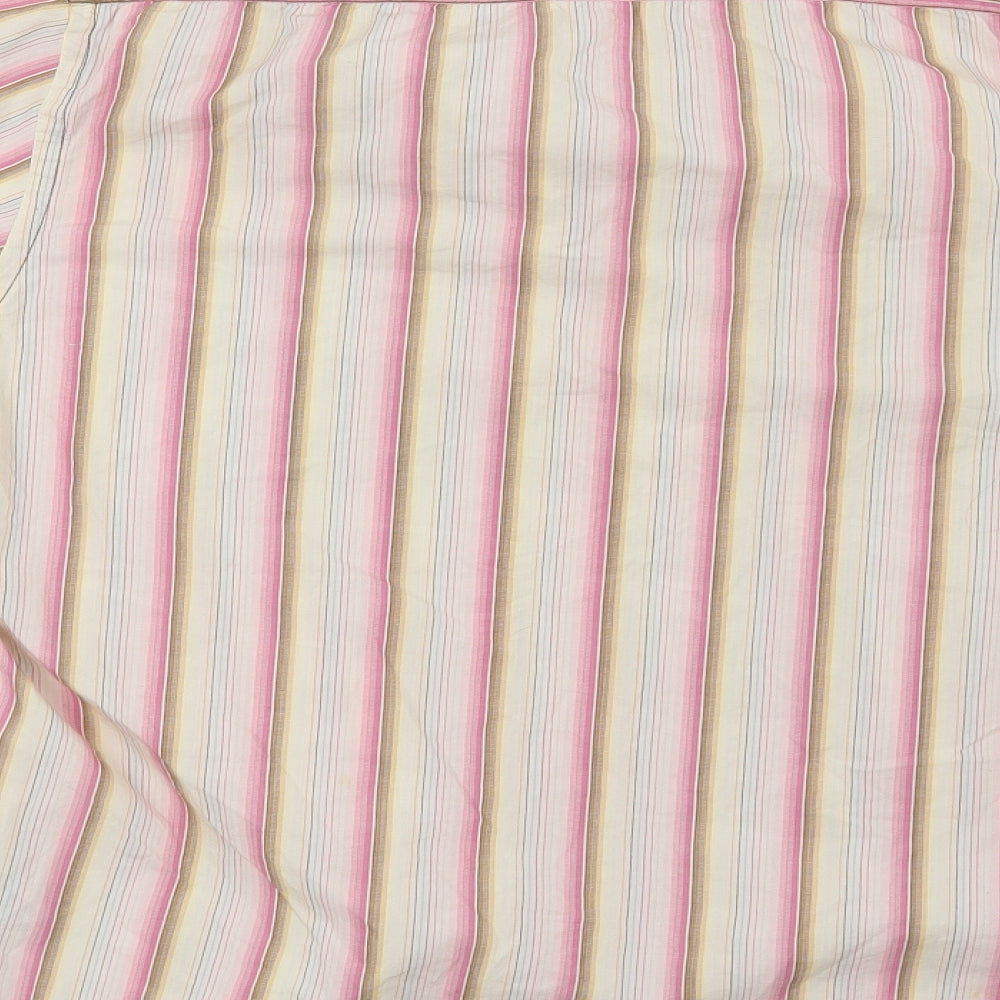 Duck and Cover Mens Pink Striped   Button-Up Size L