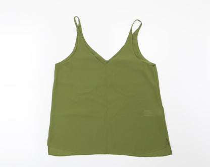 Womens UK Size 10 Topshop Green Basic Blouse