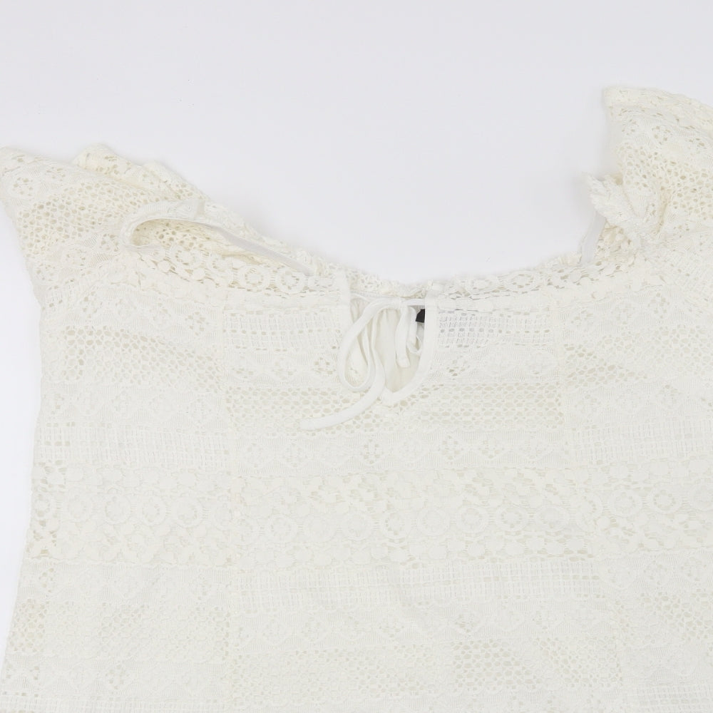 Topshop Womens White   Shift  Size 8