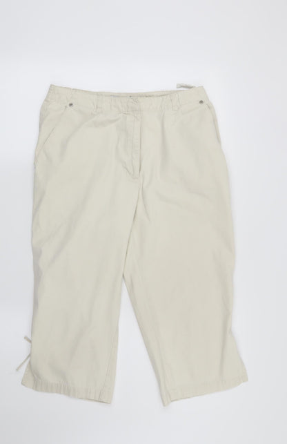 Womens UK Size 14 Emreco Regular Fit  Beige Trousers