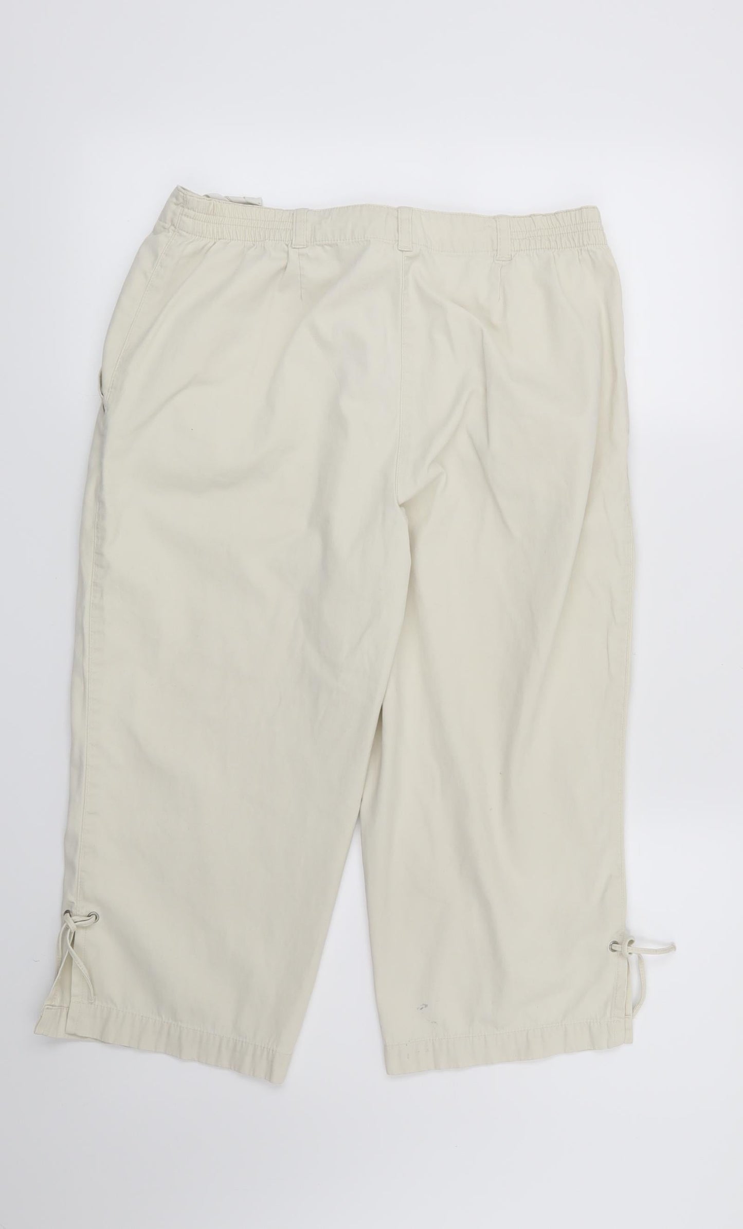 Womens UK Size 14 Emreco Regular Fit  Beige Trousers