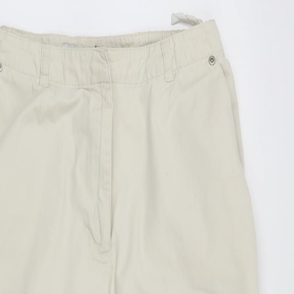 Womens UK Size 14 Emreco Regular Fit  Beige Trousers