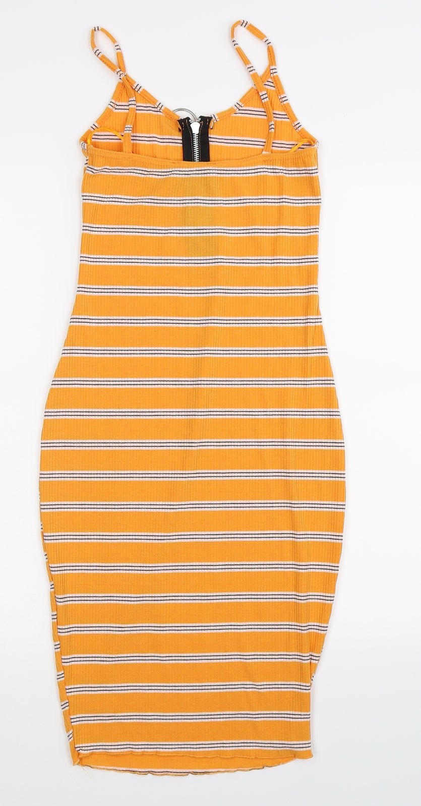 Select Womens Yellow Striped  Bodycon  Size 8
