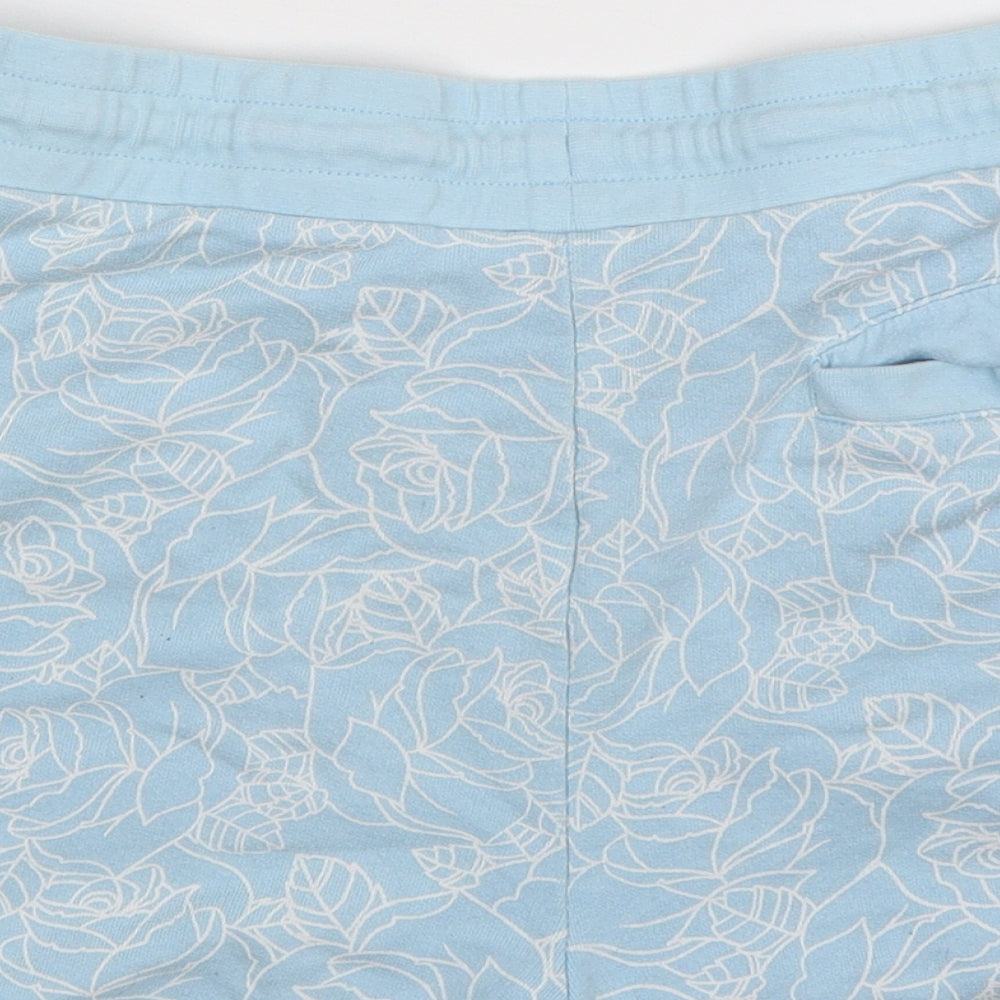ASOS Womens Blue Floral  Hot Pants Shorts Size M