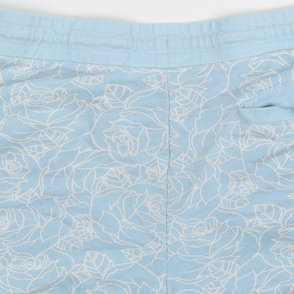 ASOS Womens Blue Floral  Hot Pants Shorts Size M