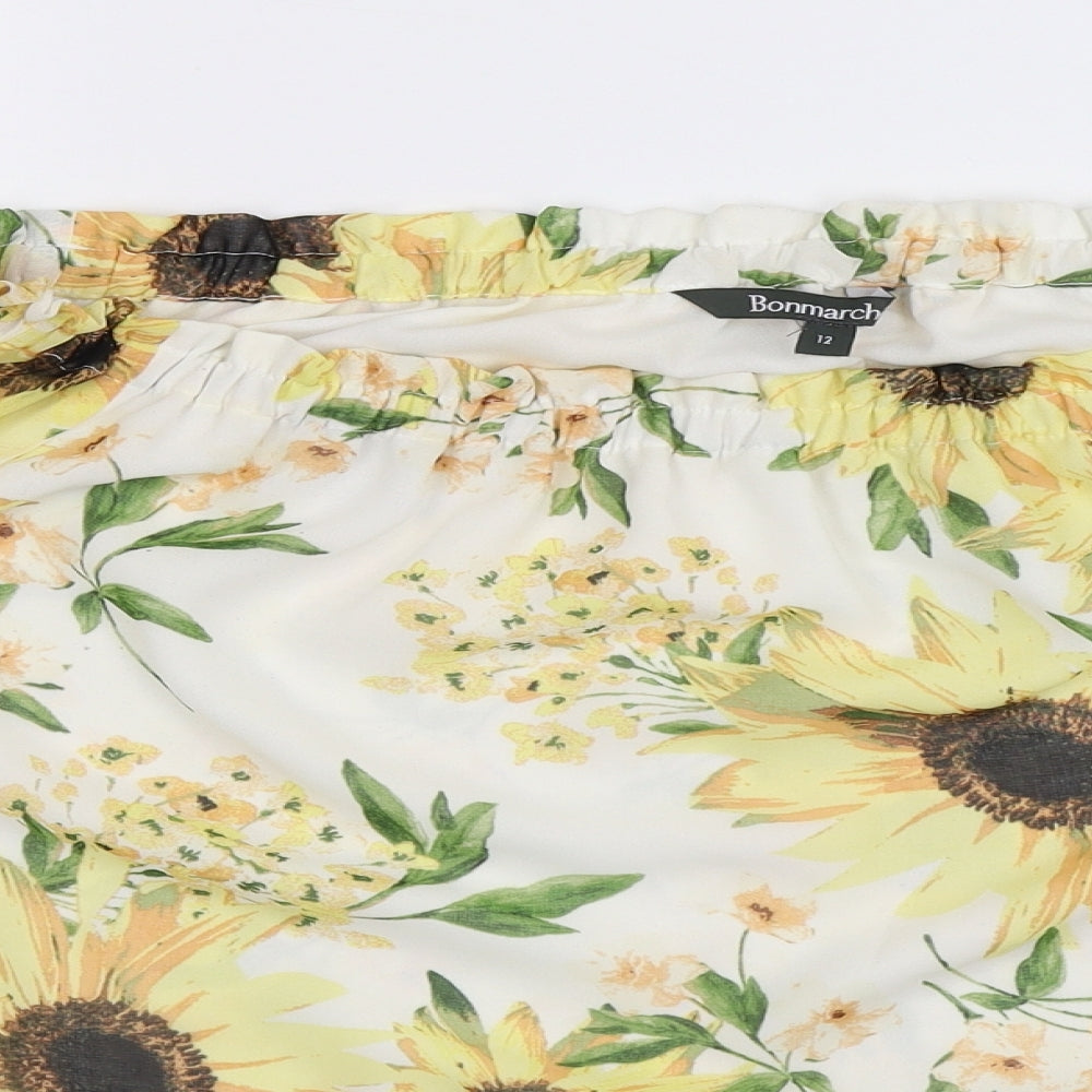 Womens UK Size 12 Bonmarché White Basic Blouse
