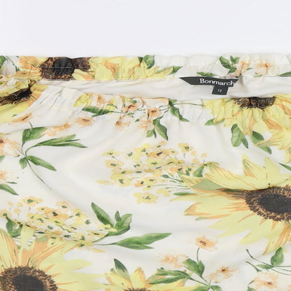 Womens UK Size 12 Bonmarché White Basic Blouse