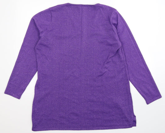 Michele Hope Womens Purple   Pullover Jumper Size 20