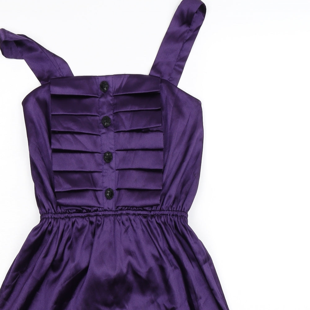 Topshop Womens Purple   Fit & Flare  Size 12