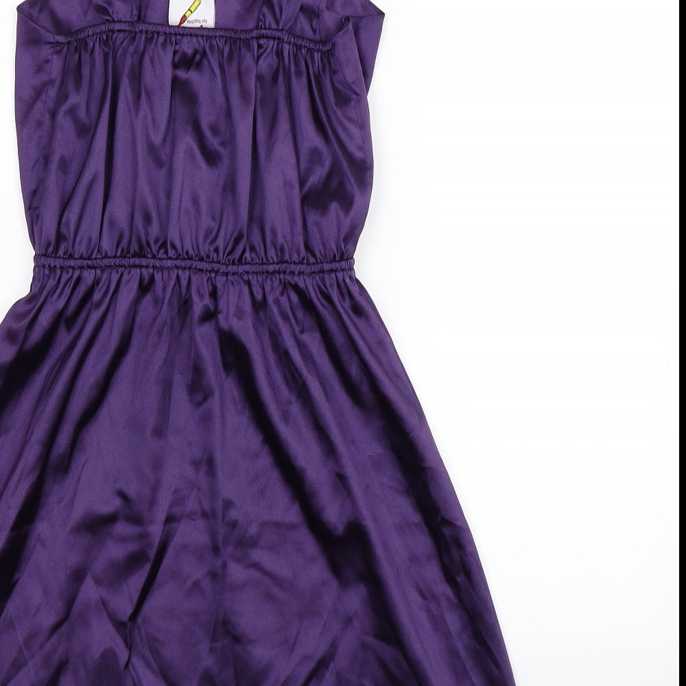Topshop Womens Purple   Fit & Flare  Size 12