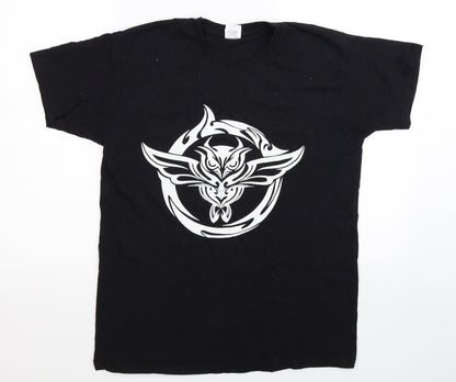 Mens UK Size M Fruit of the Loom Black  T-Shirt