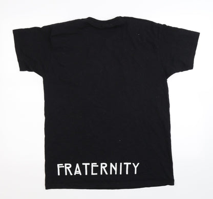 Mens UK Size M Fruit of the Loom Black  T-Shirt
