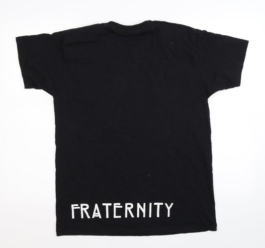 Mens UK Size M Fruit of the Loom Black  T-Shirt