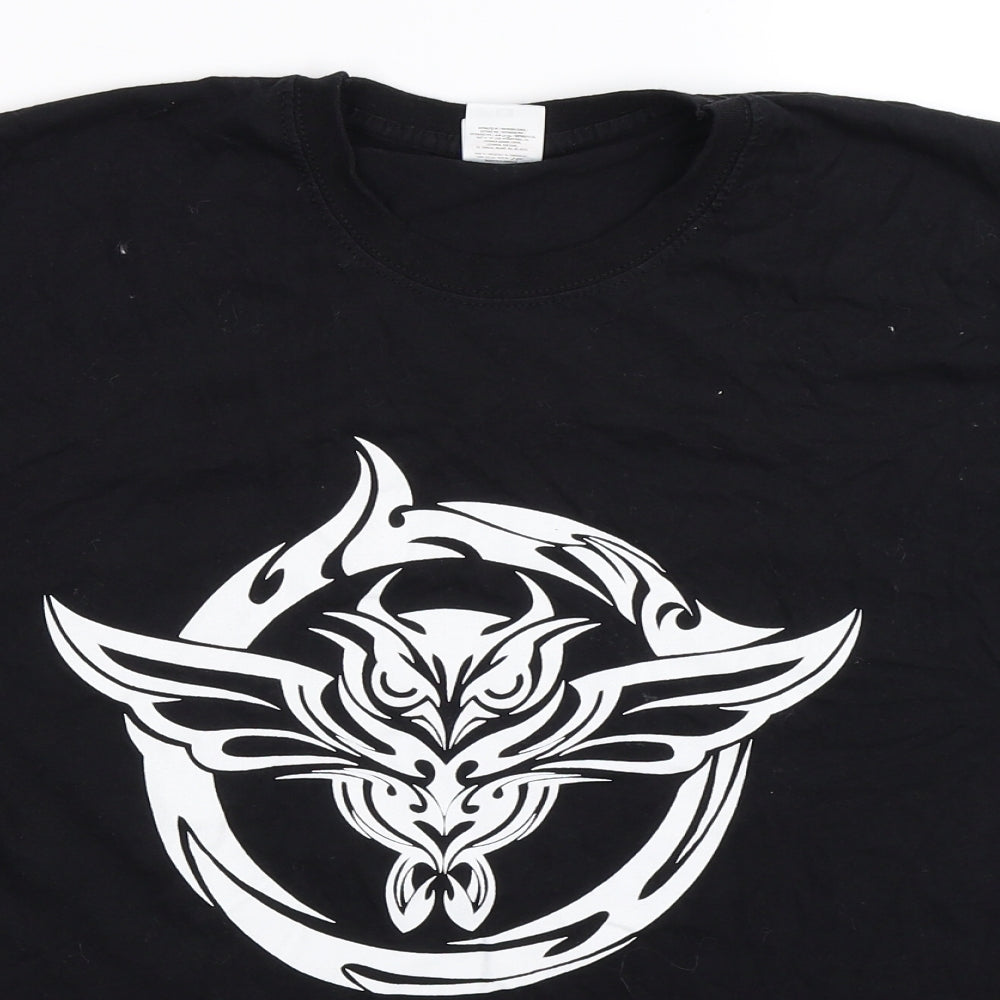 Mens UK Size M Fruit of the Loom Black  T-Shirt