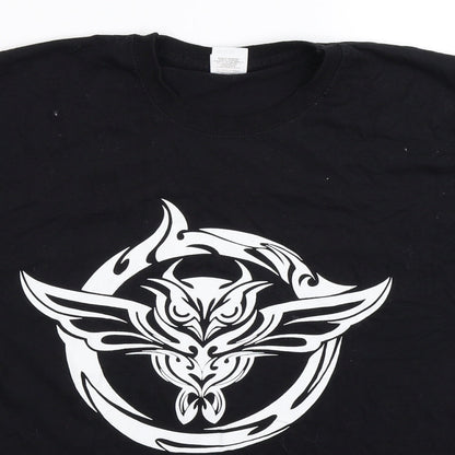 Mens UK Size M Fruit of the Loom Black  T-Shirt