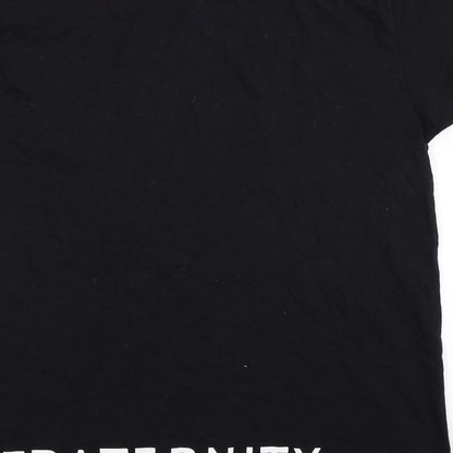 Mens UK Size M Fruit of the Loom Black  T-Shirt
