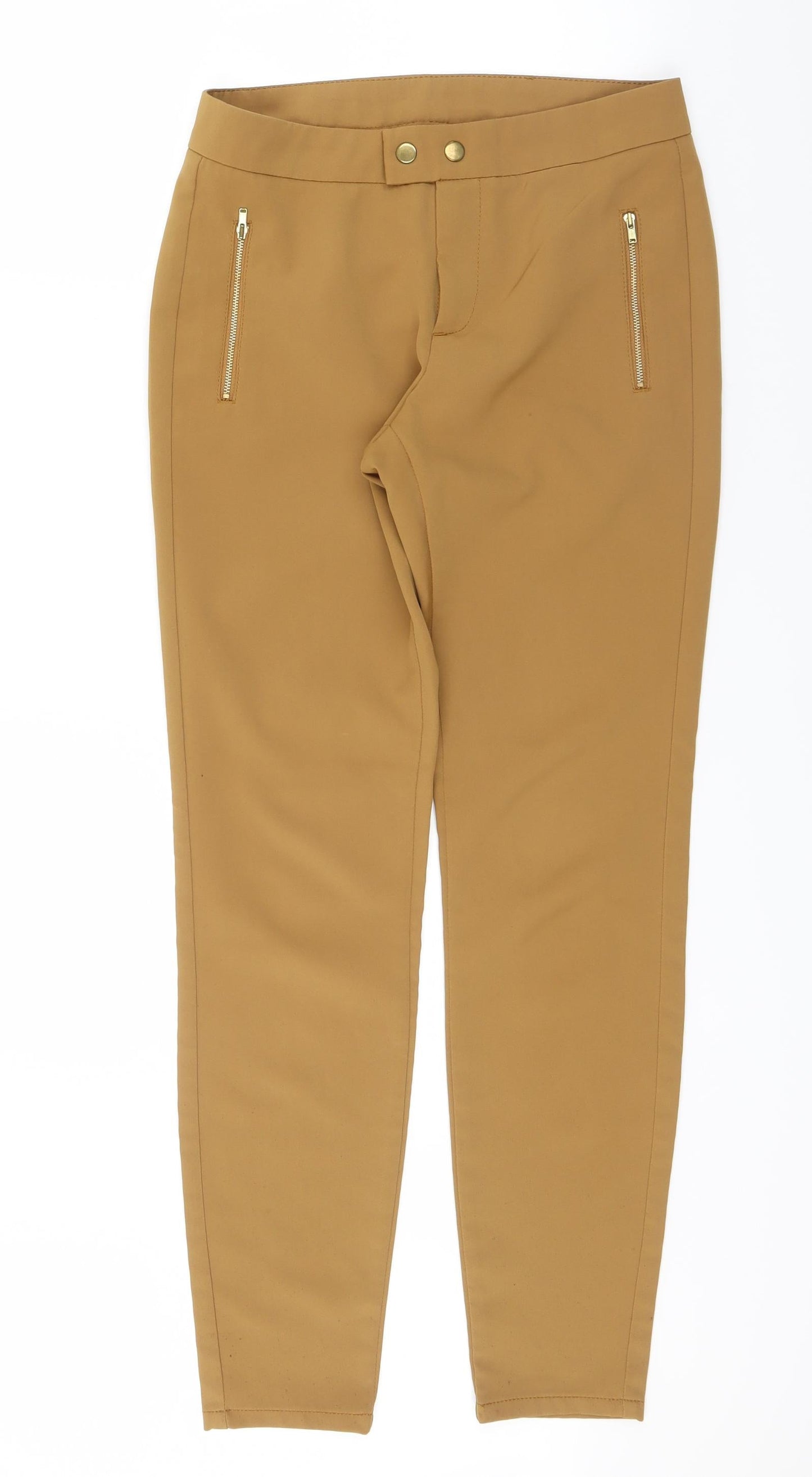 Womens UK Size 36 VERO MODA Regular Fit Capri Brown Trousers