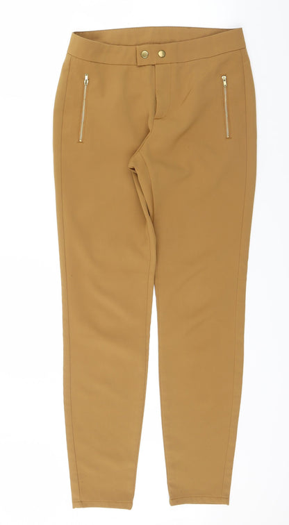 Womens UK Size 36 VERO MODA Regular Fit Capri Brown Trousers