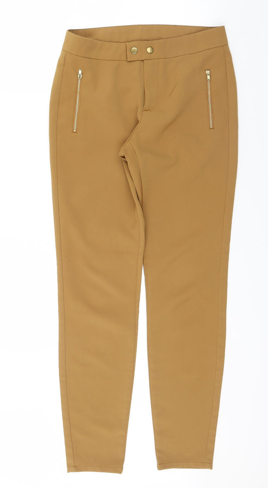 Womens UK Size 36 VERO MODA Regular Fit Capri Brown Trousers