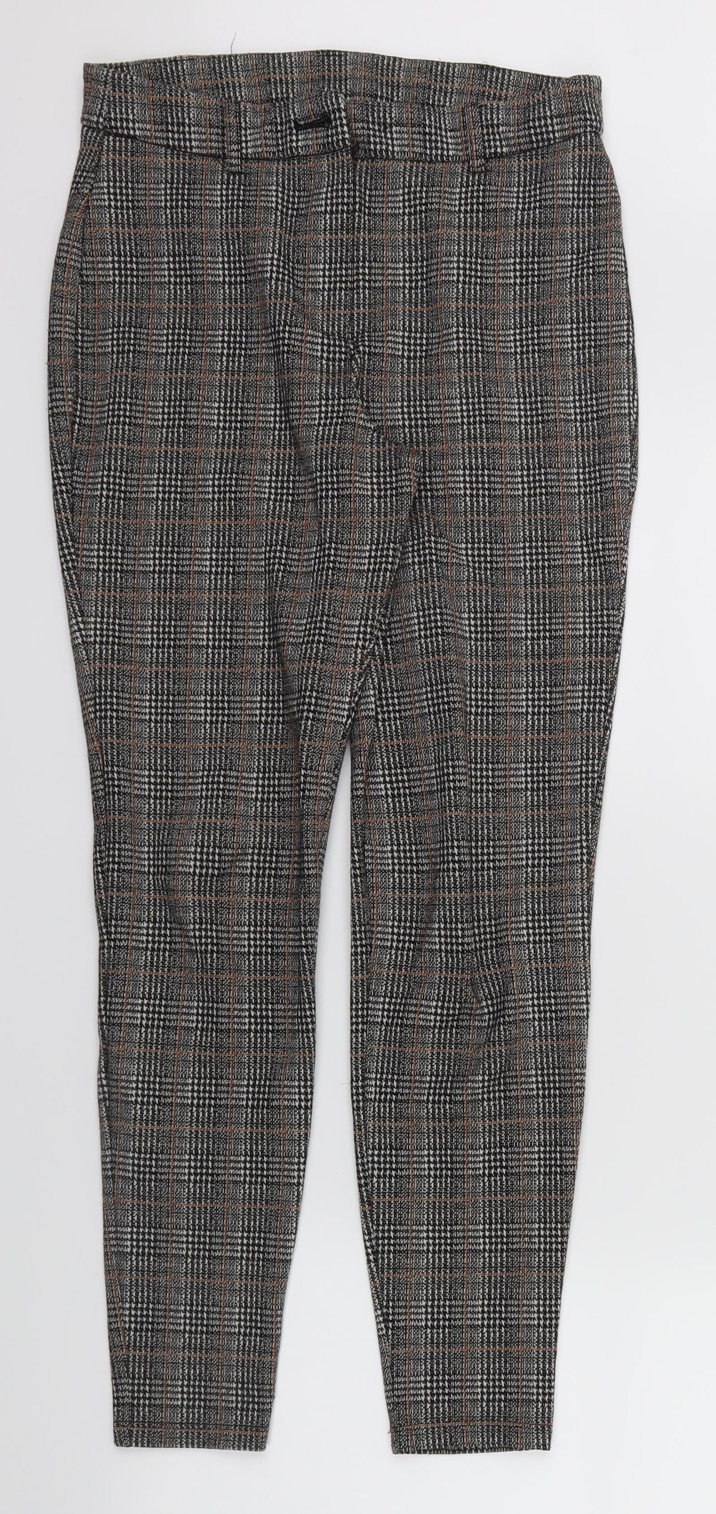 Womens UK Size 10 Dorothy Perkins Regular Fit Capri Brown Trousers
