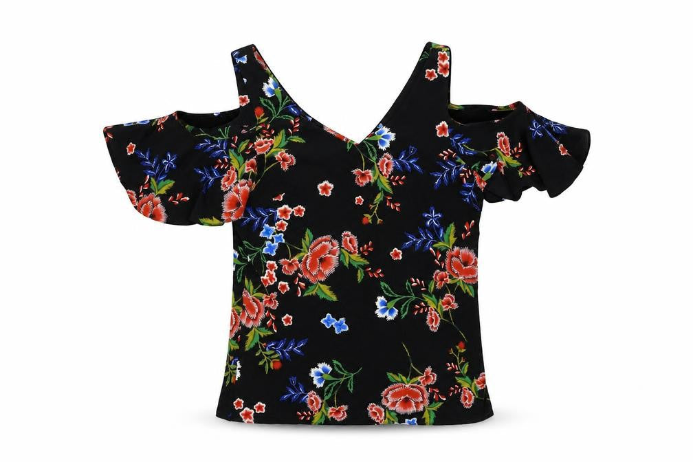 Womens UK Size 8 Peacocks Black Basic Blouse