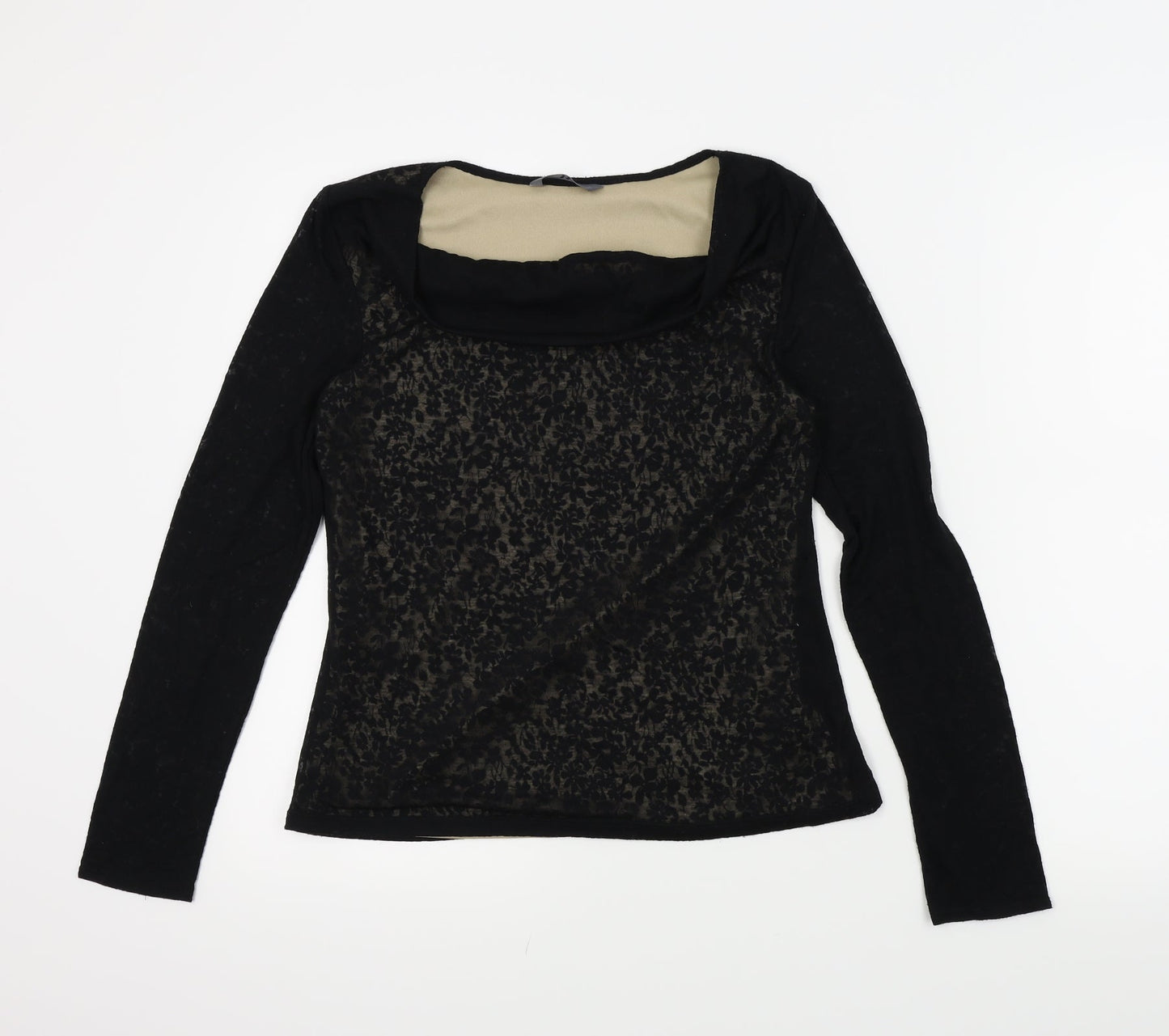 Womens UK Size 12 BHS Black Basic Blouse