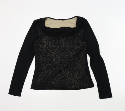 Womens UK Size 12 BHS Black Basic Blouse