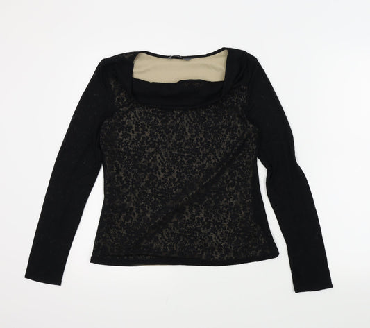 Womens UK Size 12 BHS Black Basic Blouse