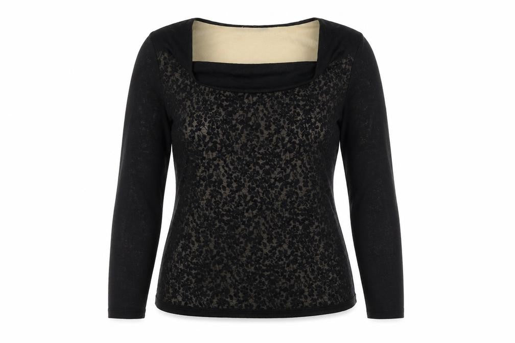 Womens UK Size 12 BHS Black Basic Blouse