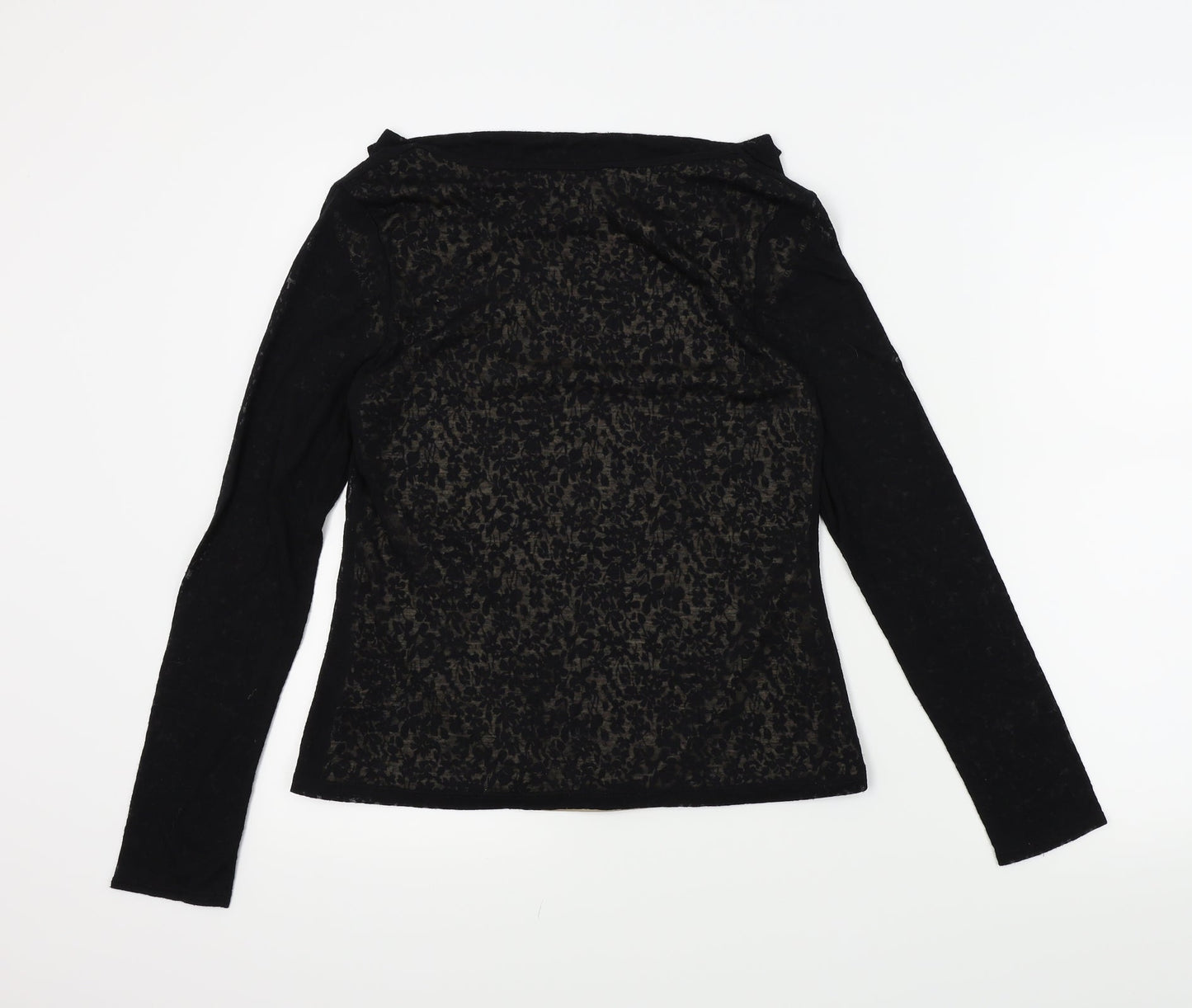 Womens UK Size 12 BHS Black Basic Blouse