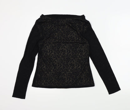 Womens UK Size 12 BHS Black Basic Blouse