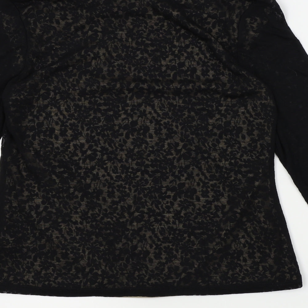 Womens UK Size 12 BHS Black Basic Blouse