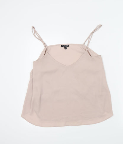 Womens UK Size 14 Topshop Pink Basic Blouse