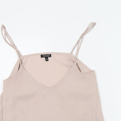 Womens UK Size 14 Topshop Pink Basic Blouse