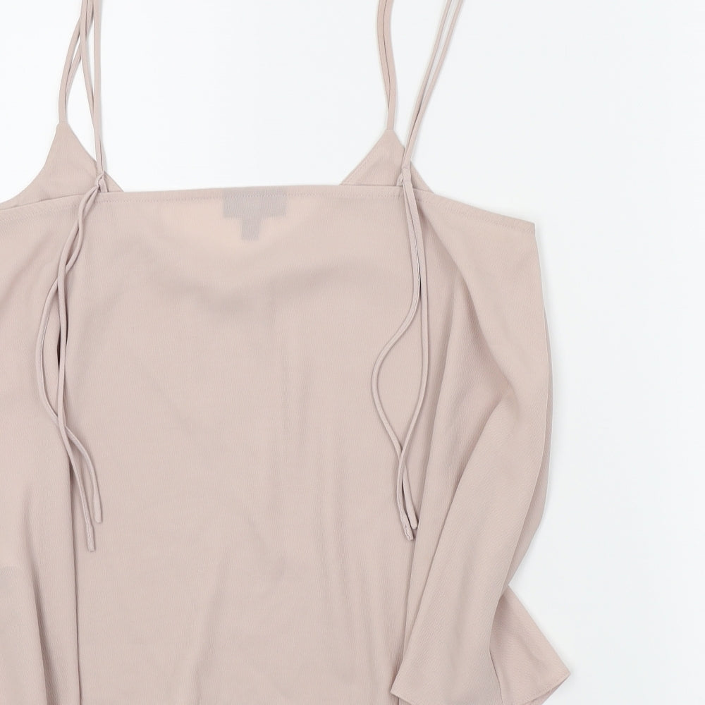 Womens UK Size 14 Topshop Pink Basic Blouse