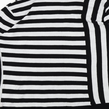 Peacocks Womens Black Striped  Pullover Jumper Size 8