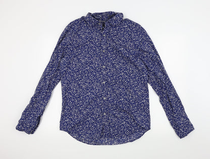 Mens UK Size M Gap Blue  Button-Up Long Sleeve Casual Shirt