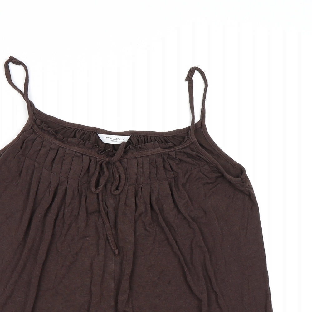 Womens UK Size 14 New Look Brown Camisole Tank