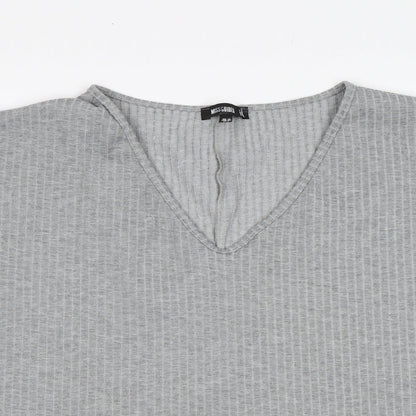 Womens UK Size 12 Missguided Grey Basic T-Shirt
