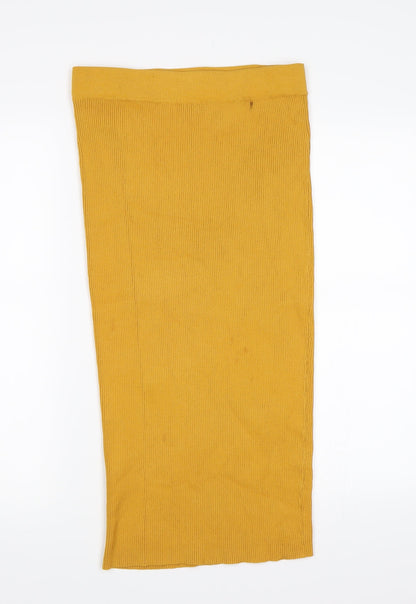 Hera London Womens Yellow   A-Line Skirt Size L