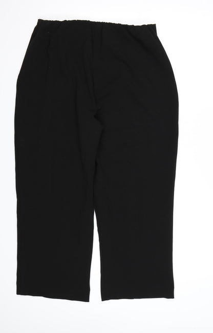 Womens UK Size 18 Arista Regular Fit Dress Pants Black Trousers
