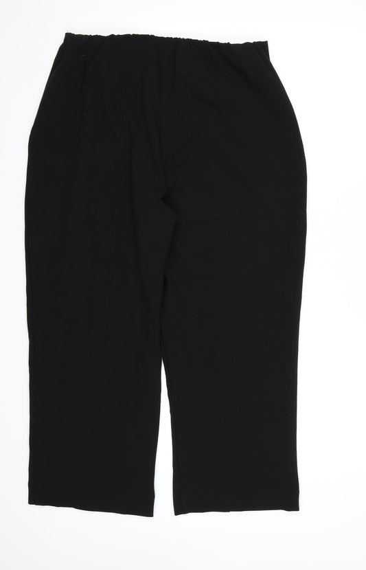 Womens UK Size 18 Arista Regular Fit Dress Pants Black Trousers