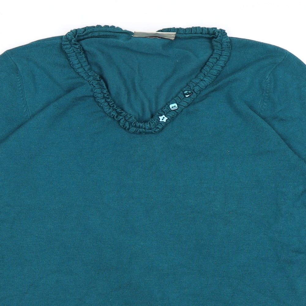BHS Womens Blue  Knit Pullover Jumper Size 10