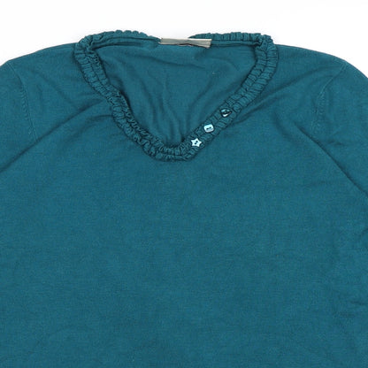 BHS Womens Blue  Knit Pullover Jumper Size 10