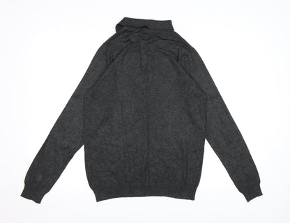 River Island Mens Grey  Knit Pullover Jumper Size S