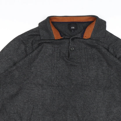 River Island Mens Grey  Knit Pullover Jumper Size S