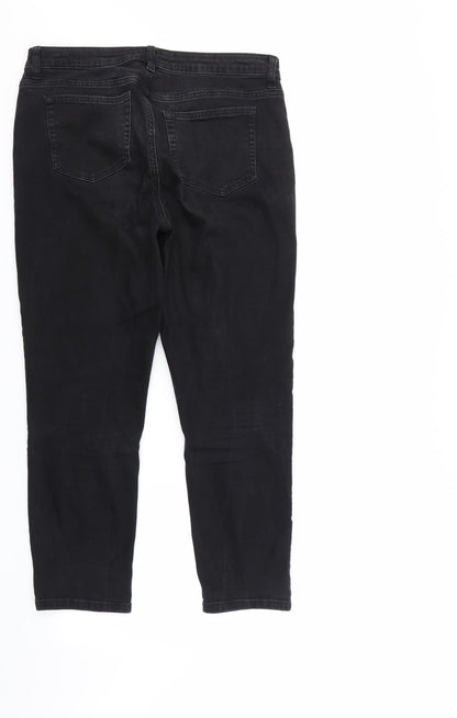 Taylor Womens Black  Denim Straight Jeans Size 8 L28 in