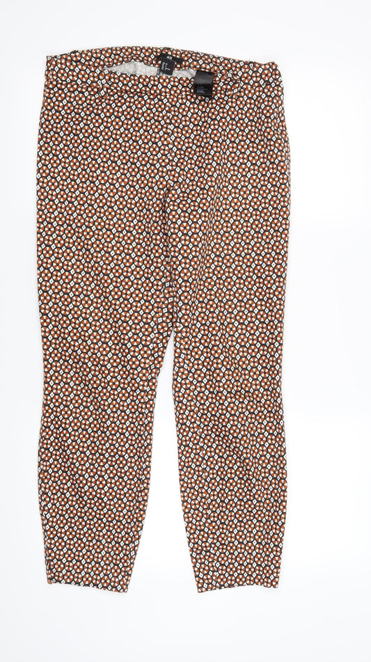 Womens UK Size 10 H&M Regular Fit  Multicoloured Trousers