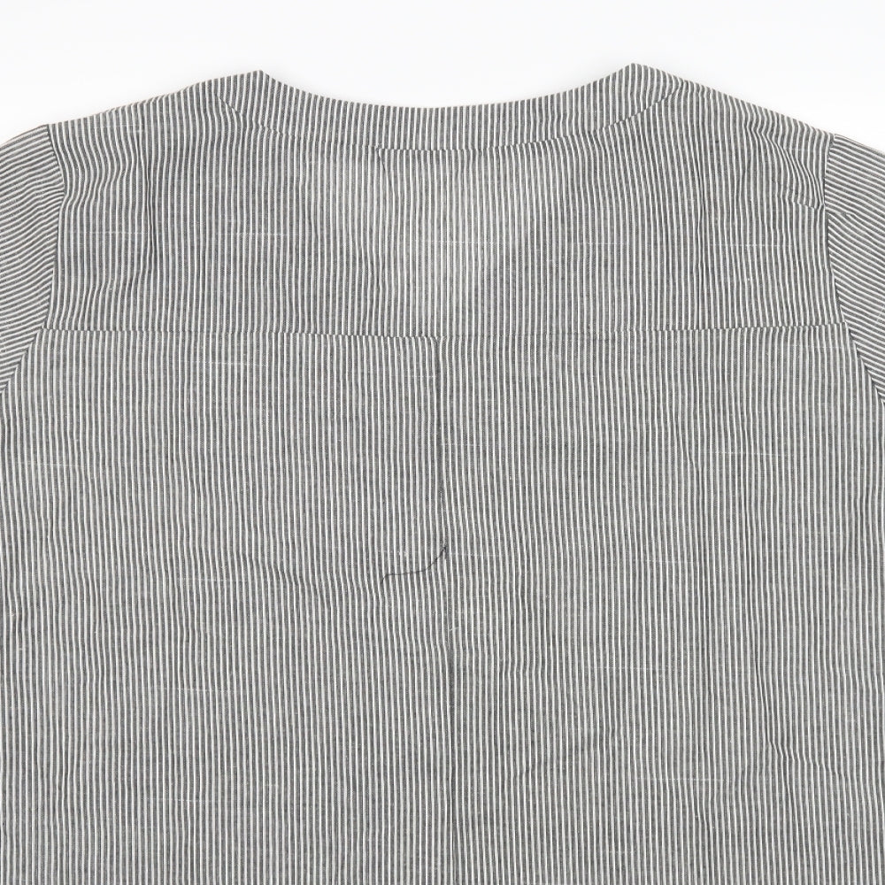 SheIn Womens Multicoloured Striped  Tunic Blouse